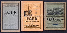 1930-1933 Vegyes Eger Témájú útikönyv Tétel, 3 Db: 
Szmrecsányi Miklós: Eger és Környékének Részletes Kalauza. Részletes - Non Classés