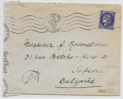 1941 - ENVELOPPE AVEC CENSURES De TOULOUSE (HTE GARONNE) => SOFIA (BULGARIE) ! - CERES - Cartas & Documentos