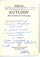 Zsilin: Kutuzov. Élet és Hadvezéri Tevékenysége. Bp., 1981, Zrínyi. Kiadói Egészvászon-kötés, Kiadói Szakadt Papír Védőb - Zonder Classificatie