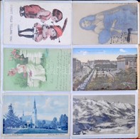 ** * 61 Db RÉGI Vegyes Képeslap, Városok és Motívumok Albumban / 61 Pre-1945 Postcards In An Album: European Towns And M - Zonder Classificatie