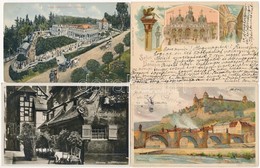 ** * 19 Db RÉGI Külföldi Városképes Lap, Több Litho / 19 Pre-1945 European Town-view Postcards, Many Litho - Non Classés