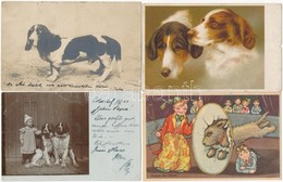 ** * 19 Db RÉGI Motívum Képeslap: Kutya és Macska, Pár Lithoval / 19 Pre-1945 Motive Postcards: Dog And Cat, With Some L - Non Classés