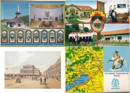 ** 14 Db MODERN Magyar Városképes Lap / 14 Modern Hungarian Town-view Postcards - Unclassified