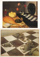 ** 10 Db MODERN Motívum Képeslap: Sakk Festmények / 10 Modern Chess Motive Postcards: Paintings - Non Classés