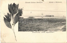 T3 1911 Balatonberény, Kilátás A Balatonra, Armuth Telep, Fürdő Nagyszálloda, Evezős Csónak (szakadás / Tear) - Non Classés