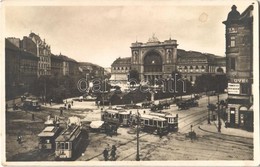 * T2/T3 Budapest VII. Keleti Pályaudvar, Vasútállomás, Baross Szobor, Villamosok, Drogéria, Kereskedelmi Hitelbank. Erdé - Non Classés