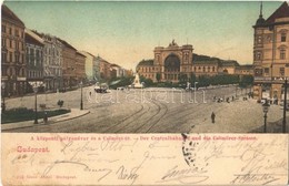 T2/T3 1902 Budapest VII. Központi (Keleti) Pályaudvar, Vasútállomás, Csömöri út, Villamos, Gazdasági Gépek üzlete, Utcai - Non Classés