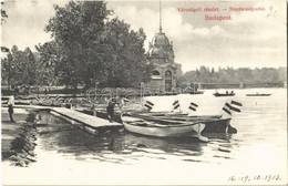 * T1/T2 1913 Budapest XIV. Városliget, Csónakok - Non Classés