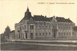 T2/T3 1921 Csurgó, A Csurgói Takarékpénztár Palotája. Oszeszly M. Viktor Kiadása (kissé ázott Sarok / Slightly Wet Corne - Non Classés