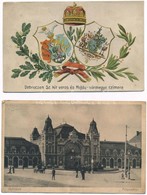 Debrecen, Sz. Kir. Város és Hajdú-vármegye Címere - 2 Db Régi Képeslap / 2 Pre-1945 Postcards - Non Classés