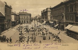 T2/T3 1904 Szeged, Klauzál Tér, Piac, Kereskedelmi és Iparbank, Könyvnyomda (EK) - Non Classés
