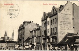 T2/T3 1913 Szombathely, Erzsébet Királyné Utca, Kardos Jakab Vaskereskedésének Reklámja Egy Házfalon, Pollak Henrik, Kar - Non Classés