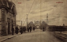 T3 1912 Arad, Erzsébet Híd, Vámház / Bridge, Customs Office (fa) - Non Classés