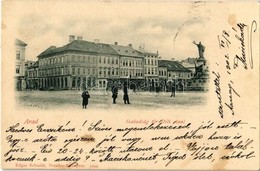 T2/T3 1902 Arad, Szabadság Tér (déli Oldal), üzletek, Vértanú Szobor. Edgar Schmidt / Square, Shops, Martyrs' Monument ( - Zonder Classificatie