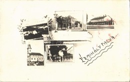 T2/T3 1940 Érmihályfalva, Valea Lui Mihai; Vasútállomás, Református Templom, Fő Utca, Grosz Ház / Railway Station, Villa - Unclassified