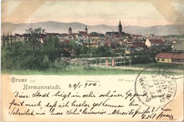 T2/T3 1900 Nagyszeben, Hermannstadt, Sibiu; Látkép Templomokkal. Verlag Der Buchhandlung G. A. Seraphin / General View W - Unclassified