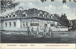 ** T1/T2 Nagyszeben, Hermannstadt, Sibiu; Erdei Vendéglő Katonákkal / Neues Waldwirtshaus / Forest Restaurant With Soldi - Ohne Zuordnung