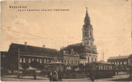 T2/T3 1907 Nagyvárad, Oradea; Szent László Tér A Holdas (ortodox) Templommal, Villamos, üzletek. W. L. 969. / Square, Or - Ohne Zuordnung