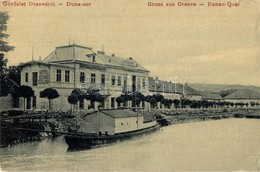T2/T3 Orsova, Dunasor, Hotel Ozanic Szálloda, Uszály, W. L. 158. / Bank Of The River Danube, Hotel, Barge (EK) - Ohne Zuordnung