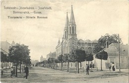 T2/T3 1923 Temesvár, Timisoara; Józsefváros, Bonnáz Utca, Zárda és Templom. 'Hungaria Bromüta' Nr. 101. / Iosefin, Strad - Ohne Zuordnung