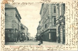 T2 1901 Temesvár, Timisoara; Hunyady Utca, Kereskedelmi és Iparkamara, M. Neumann üzlete / Street View, Chamber Of Comme - Unclassified