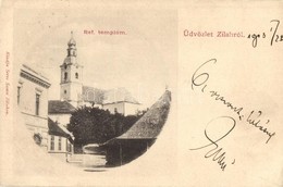 T2/T3 1903 Zilah, Zalau; Református Templom. Seres Samu Kiadása / Calvinist Church (EK) - Unclassified