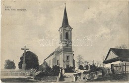 T2/T3 1937 Csúz, Cúz, Dubník; Római Katolikus Templom. Kajszák Gyula Kiadása / Church (EK) - Unclassified