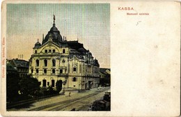 * T2/T3 Kassa, Kosice; Nemzeti Színház, Piaci árusok Bódéi. Kiadja Nyulászi Béla / National Theatre, Market Vendors, Boo - Zonder Classificatie