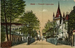 T3 1917 Kassa, Kosice; Kossuth Lajos Utca, Jakab Műépítész Palotája, Híd / Street View, Architect's Villa, Bridge (ragas - Unclassified