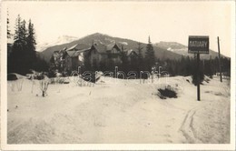 ** T1 1932 Matlárháza, Tatranské Matliare (Magas-Tátra, Vysoké Tatry); Tél / Winter. Photo - Non Classés