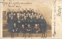 T2 1912 Nagyszombat, Tyrnau, Trnava; IV. Polgári Fiú Osztály Növendékei és Tanári Kara / Students And Teachers' Group Ph - Non Classés