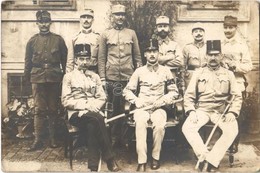 T2/T3 1917 Nagyszombat, Tyrnau, Trnava; Katonatisztek Karddal / WWI K.u.K. (Austro-Hungarian) Military Officers With Swo - Unclassified