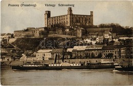 T2/T3 Pozsony, Pressburg, Bratislava; Várhegy, Vár, 'VESTA' Gyorsgőzös / Schlossberg / Castle Hill, Castle, Steamship, S - Non Classés