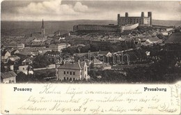 T2/T3 1901 Pozsony, Pressburg, Bratislava; Látkép A Várral / General View With The Castle (EK) - Ohne Zuordnung