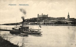 ** T1/T2 Pozsony, Pressburg, Bratislava;  Várhegy, Gőzhajó / Castle, Ships - Non Classés