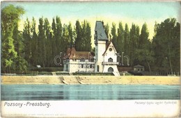 T2/T3 1910 Pozsony, Pressburg, Bratislava; Pozsonyi Hajós Egylet, Evezős Klub. Heliocolorkarte Von Ottmar Zieher / Ruder - Non Classés