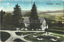 T3 1918 Szliács, Sliac; Bellevue Szálloda, Nyaraló / Hotel, Villa (kopott Sarkak / Worn Corners) - Ohne Zuordnung