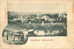 T2/T3 Tótsóvár, Sóvár, Solivar (Eperjes, Presov); Sófőzőüzem, Sóhúzás A Katlanból, Belső Munkásokkal, Látkép. Fénynyomat - Unclassified