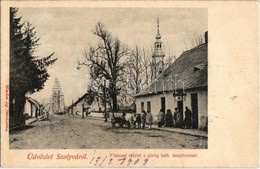 T2 1909 Szolyva, Svalová, Szvaljava, Svaliava; Fő Utca, Görögkatolikus Templom, üzlet, Hátul A Felállványozott Római Kat - Other & Unclassified