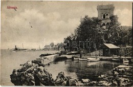 T2/T3 1907 Abbazia, Opatija; Hajókikötő. Kiadja E. Schambik / Dock, Port (EK) - Sonstige & Ohne Zuordnung