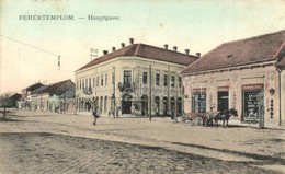 T2 Fehértemplom, Ung. Weisskirchen, Bela Crkva; Fő Utca, Schönborn Rudolf üzlete / Street With Shop - Ohne Zuordnung