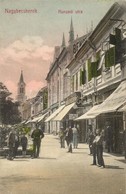 T2 Nagybecskerek, Velky Beckerek, Zrenjanin; Hunyadi Utca, Huber Gusztáv üzlete / Sttreet View With Shops - Non Classés