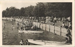T2 1944 Palicsfürdő, Palic (Szabadka, Subotica); Strand, Fürdőzők, Evezős Csónakok / Beach, Bathing People, Rowing Boats - Unclassified