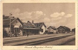 T2 Felsőőr, Oberwarth, Oberwart; Bahnhof / Vasútállomás, Vasutasok. Alex Miklós Kiadása / Railway Station, Railwaymen - Ohne Zuordnung