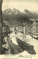 T2 1905 Innsbruck, Maria Theresienstrasse / Street View With Urban Railway, Train - Sonstige & Ohne Zuordnung