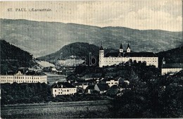 T2 1914 Sankt Paul Im Lavanttal, St. Paul Im Lavanttal; General View With Saint Paul's Abbey, Benedictine Monastery. Ver - Autres & Non Classés