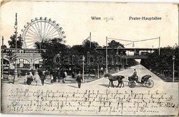 T2/T3 1916 Vienna, Wien II. Prater, Hauptallee / Amusement Park (EK) - Autres & Non Classés