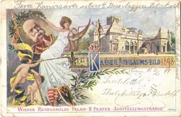 T2/T3 1899 Wien, Vienna, Bécs II. Wiener Rundgemälde Palais, Prater, Ausstellungsstrasse. 1848-1898 Kaiser Jubiläums Bil - Autres & Non Classés