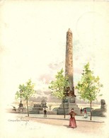T2/T3 1900 London, Cleopatra's Needle / Obelisk. Litho Minicard (9 Cm X 11,5 Cm) (EK) - Autres & Non Classés