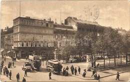 T2/T3 1915 Berlin, Unter Den Linden, Kranzler-Ecke / Street View, Shops, Omnibus, Automobile (EK) - Unclassified